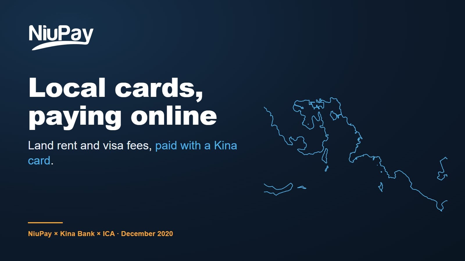 NiuPay graphic: Local cards, paying online, December 2020