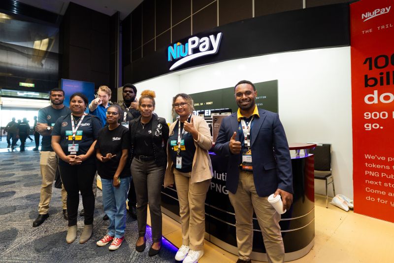The NiuPay team at the NiuPay stand at the Digital Transformation Summit 2026 in Port Moresby